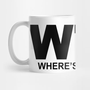 WTF What the Fish? Sarcasm Sayings Quotes Minimal Word Art Mug